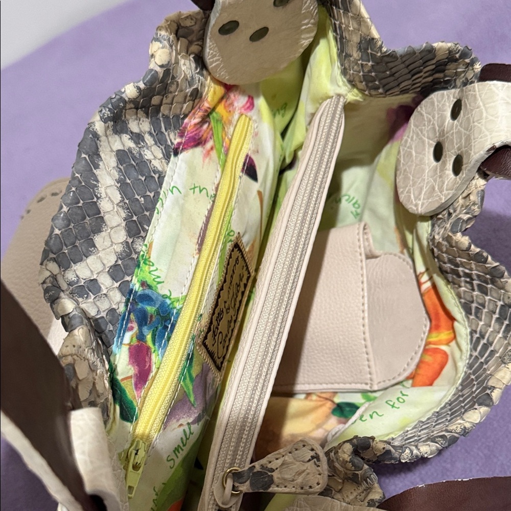 Carlos Falchi Python Luxurious Style Handbag With… - image 7